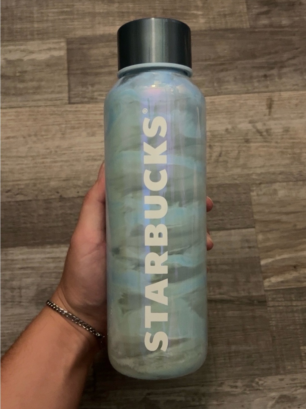 Starbucks Iridescent Glass Water Bottle